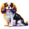 Cavalier King Charles Spaniel Hund - Diamant Malset