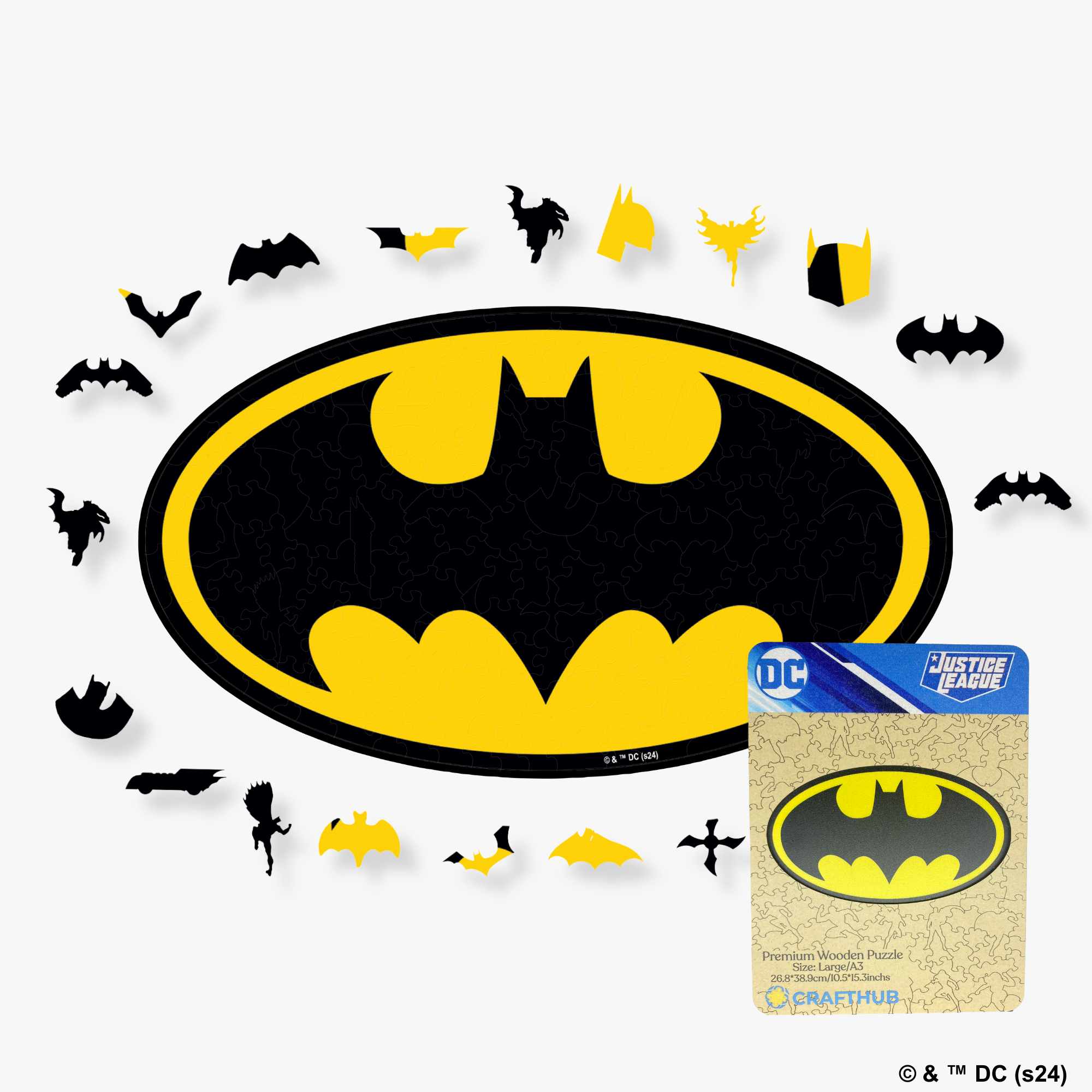 Animal Jigsaw Puzzle > Wooden Jigsaw Puzzle > Jigsaw Puzzle Batman Logo Wooden Jigsaw Puzzle