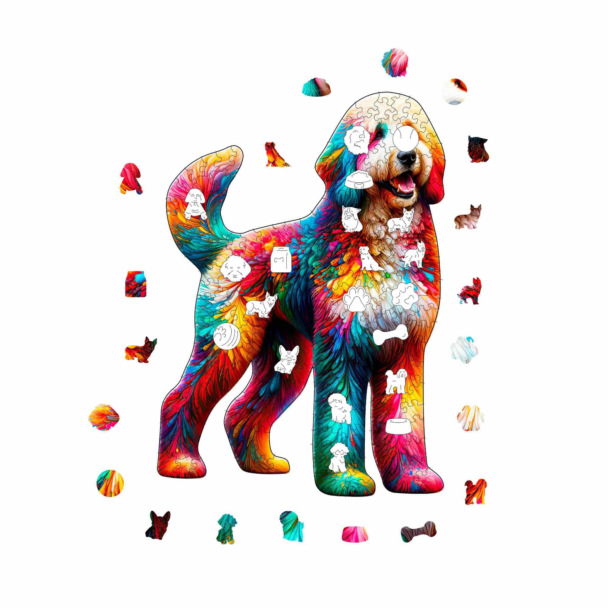 Animal Jigsaw Puzzle > Wooden Jigsaw Puzzle > Jigsaw Puzzle Bernedoodle Dog - Jigsaw Puzzle
