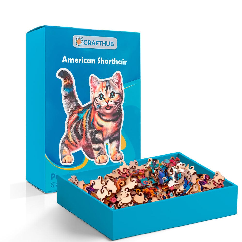Animal Jigsaw Puzzle > Wooden Jigsaw Puzzle > Jigsaw Puzzle American Shorthair Cat - Jigsaw Puzzle