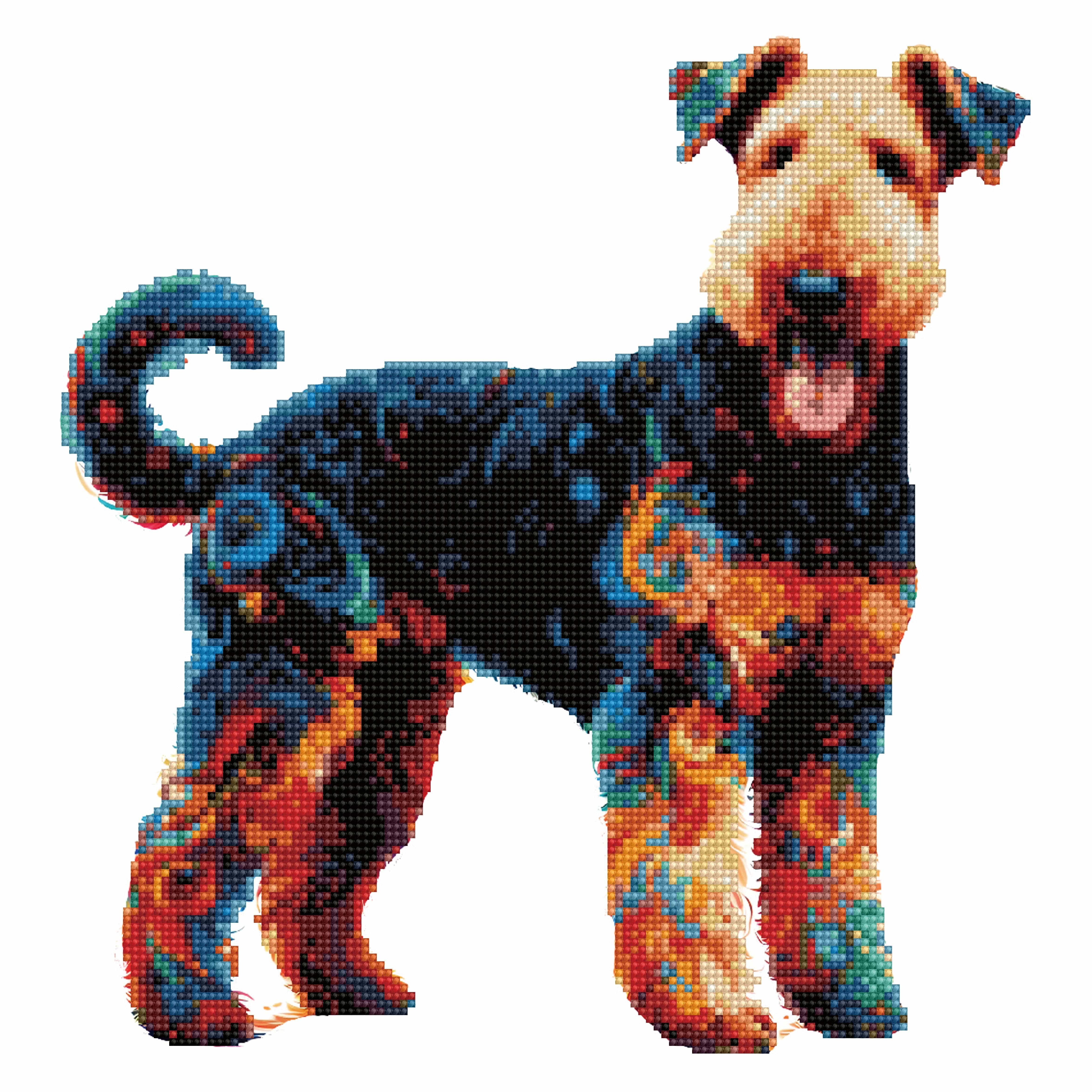 Airedale Terrier Hund - Diamant Malset