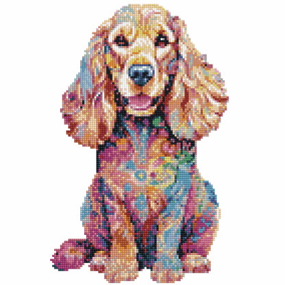 Cocker Spaniel Hund - Diamant Malset
