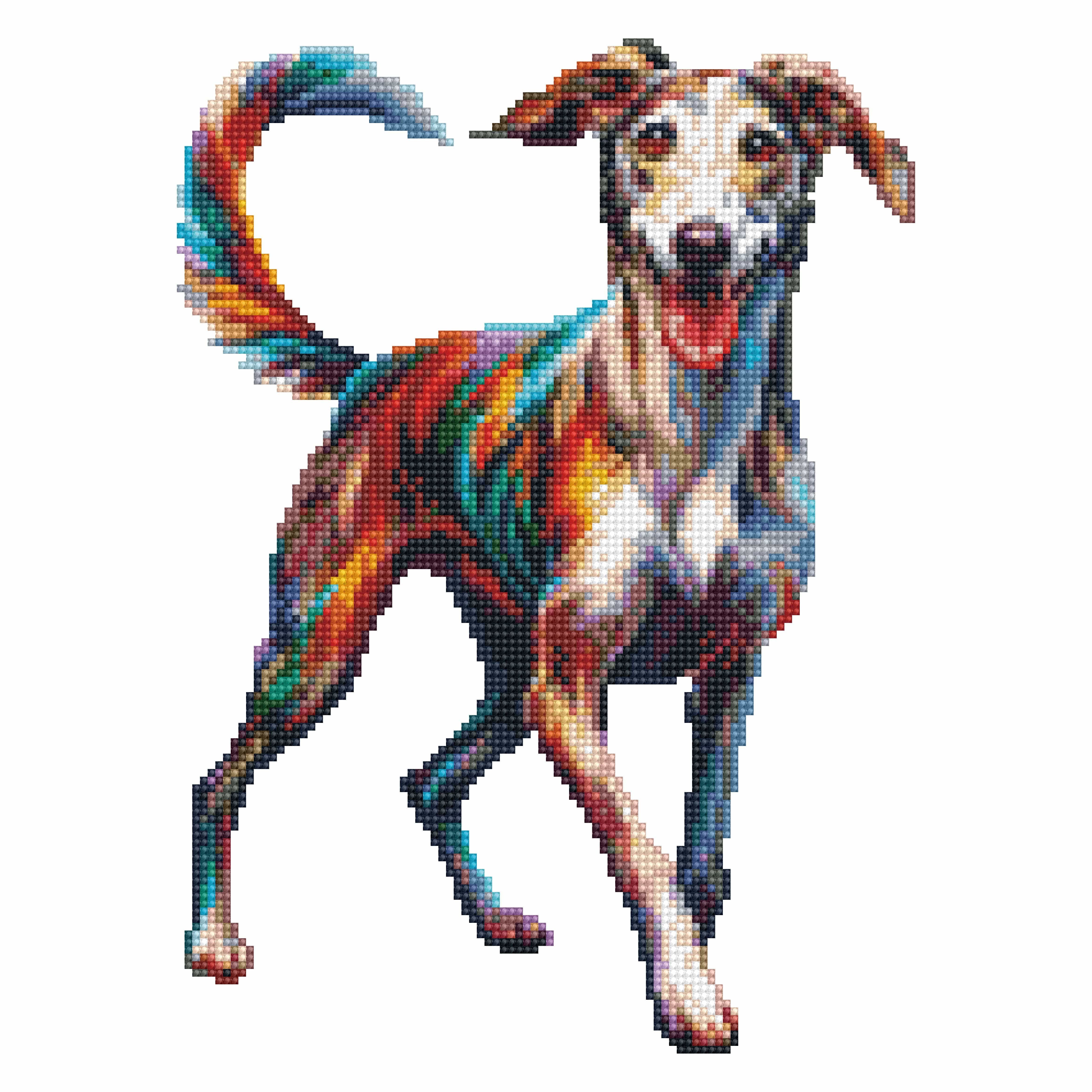 Lurcher Hund - Diamant Malset