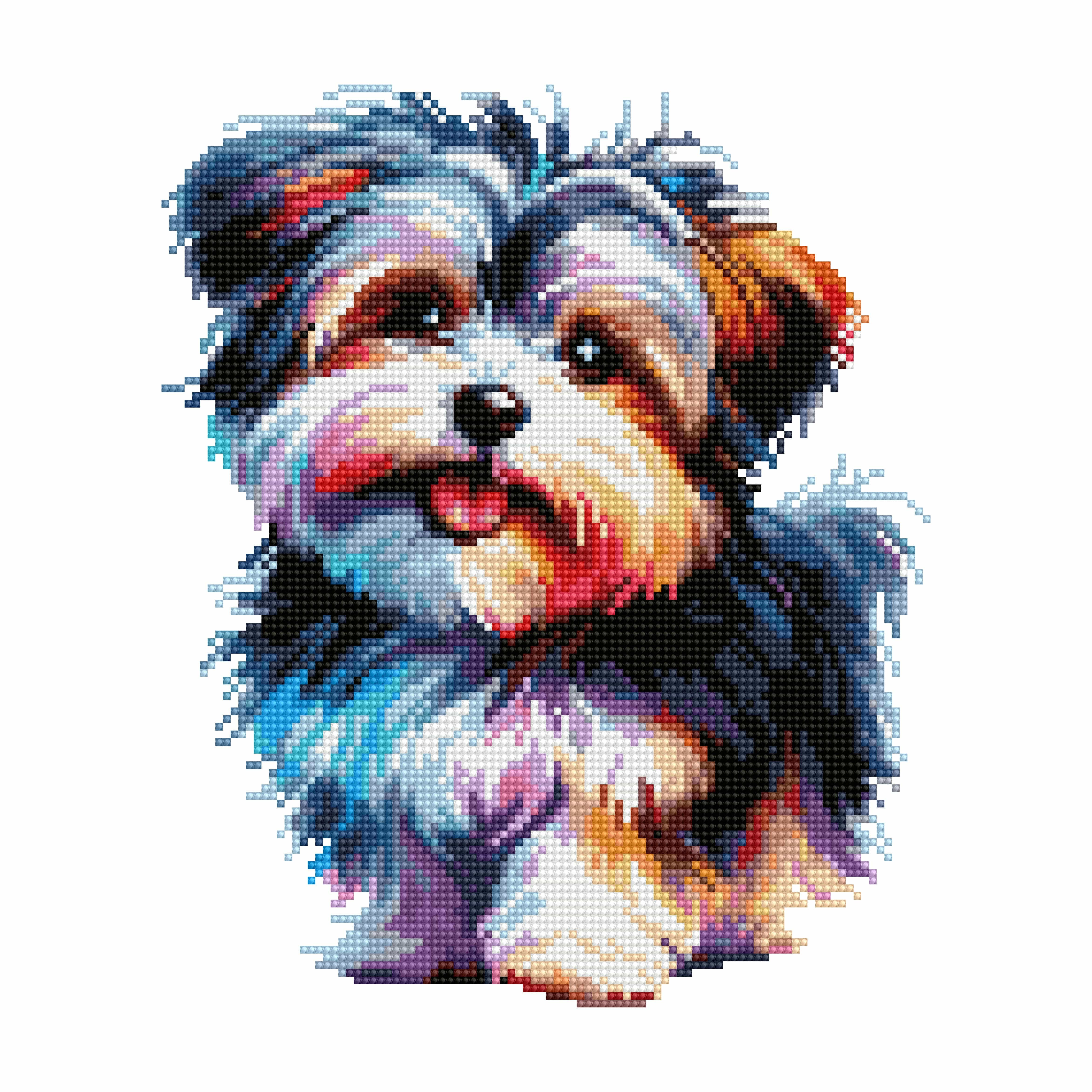 Morkie Hund - Diamant Malset