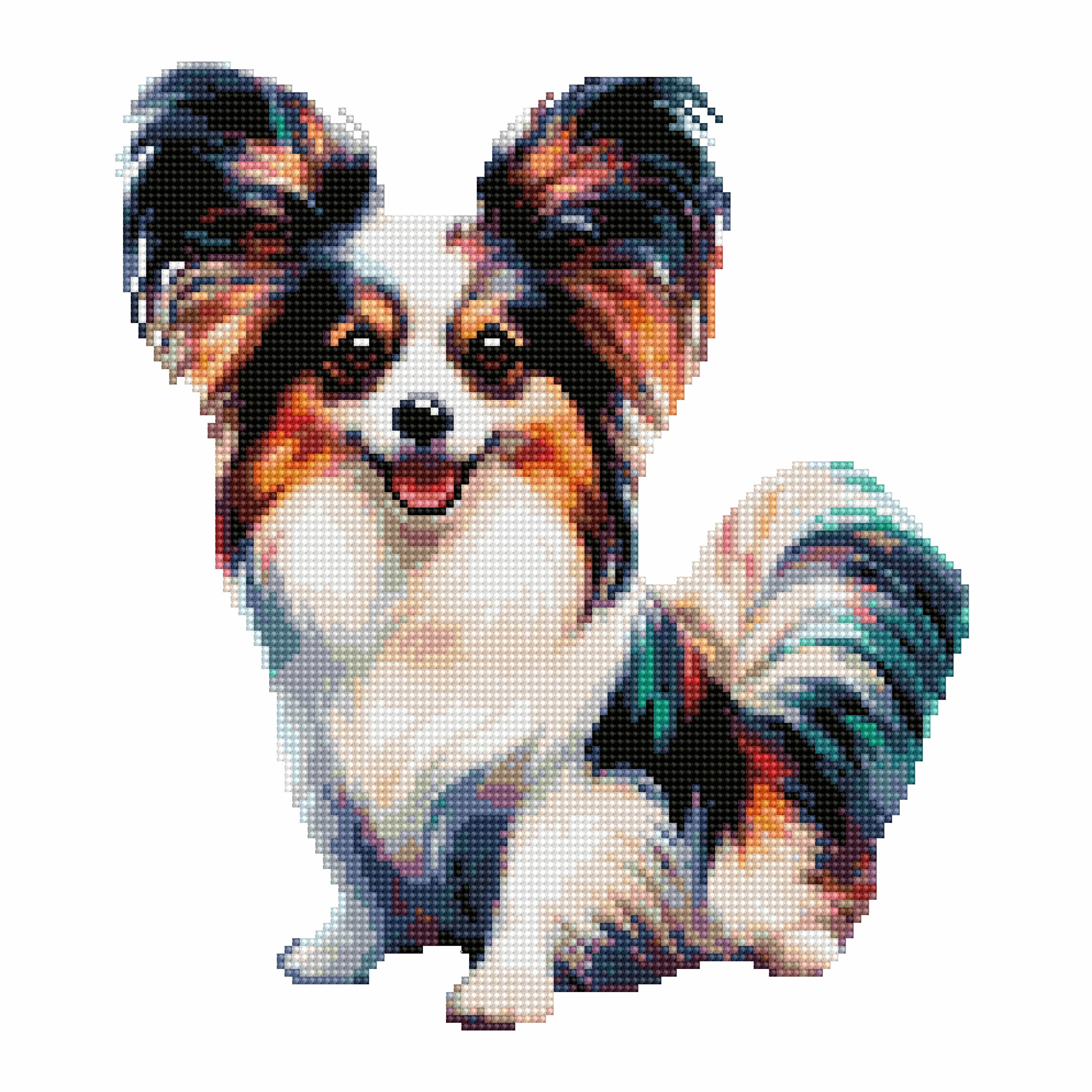 Papillon Hund - Diamant Malset