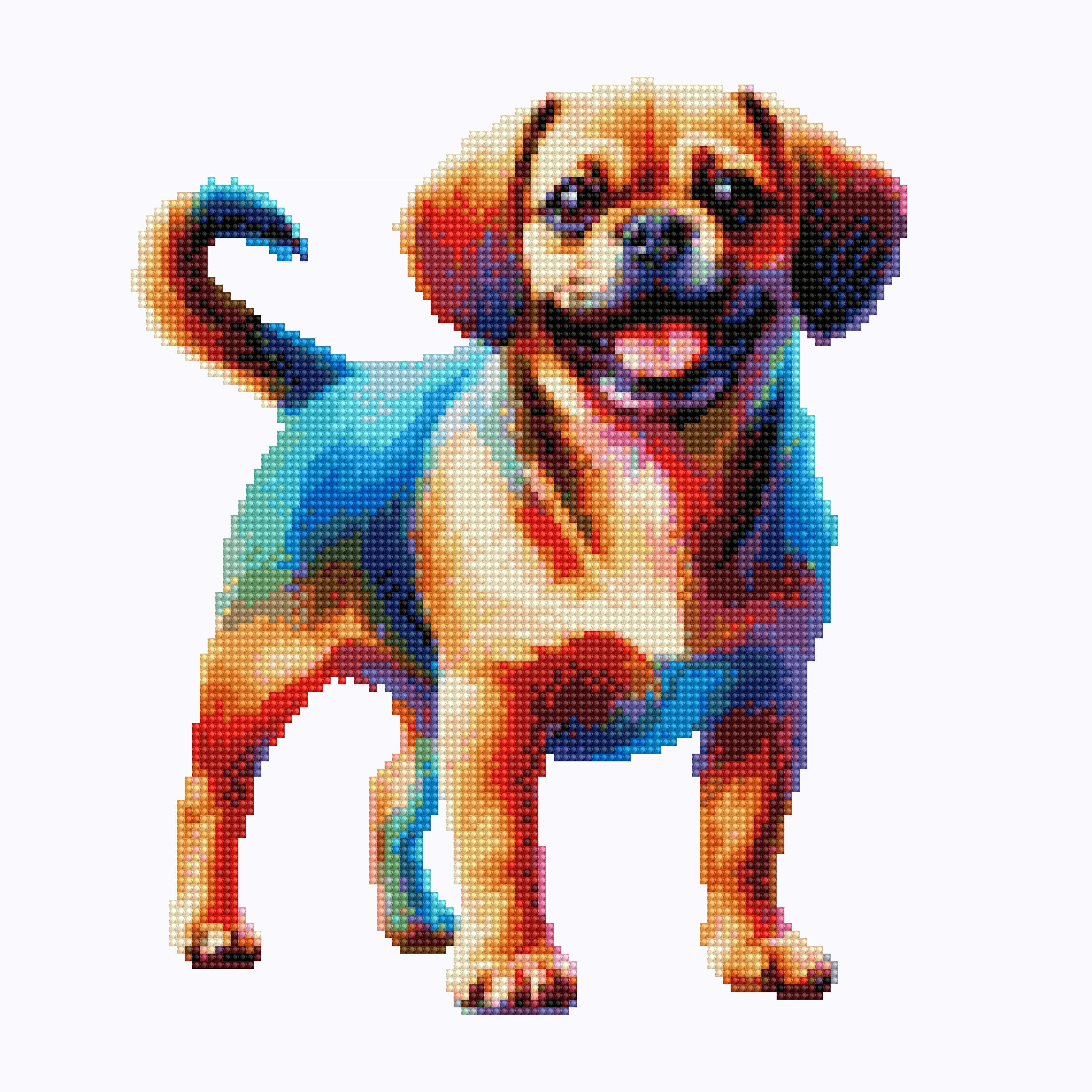 Puggle Hund - Diamant Malset