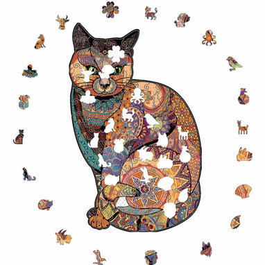 Von Klimt inspirierte Katze - Puzzel