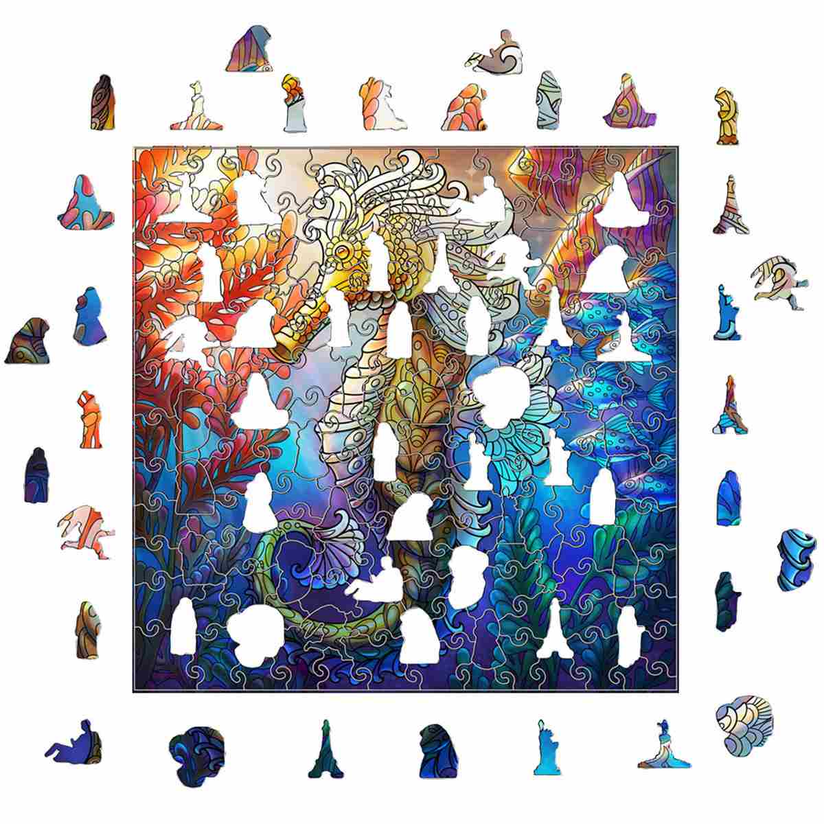 Leuchtendes Seepferdchen - Puzzel