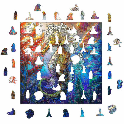 Leuchtendes Seepferdchen - Puzzel
