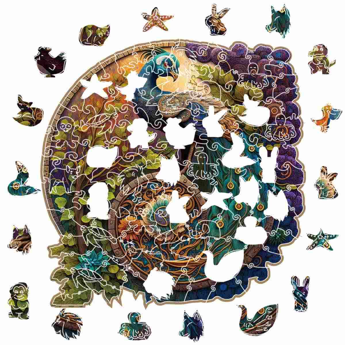 Pfau Yin Yang - Puzzel