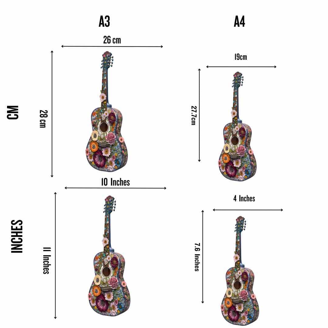 Animal Jigsaw Puzzle > Wooden Jigsaw Puzzle > Jigsaw Puzzle Guitar - Jigsaw Puzzle