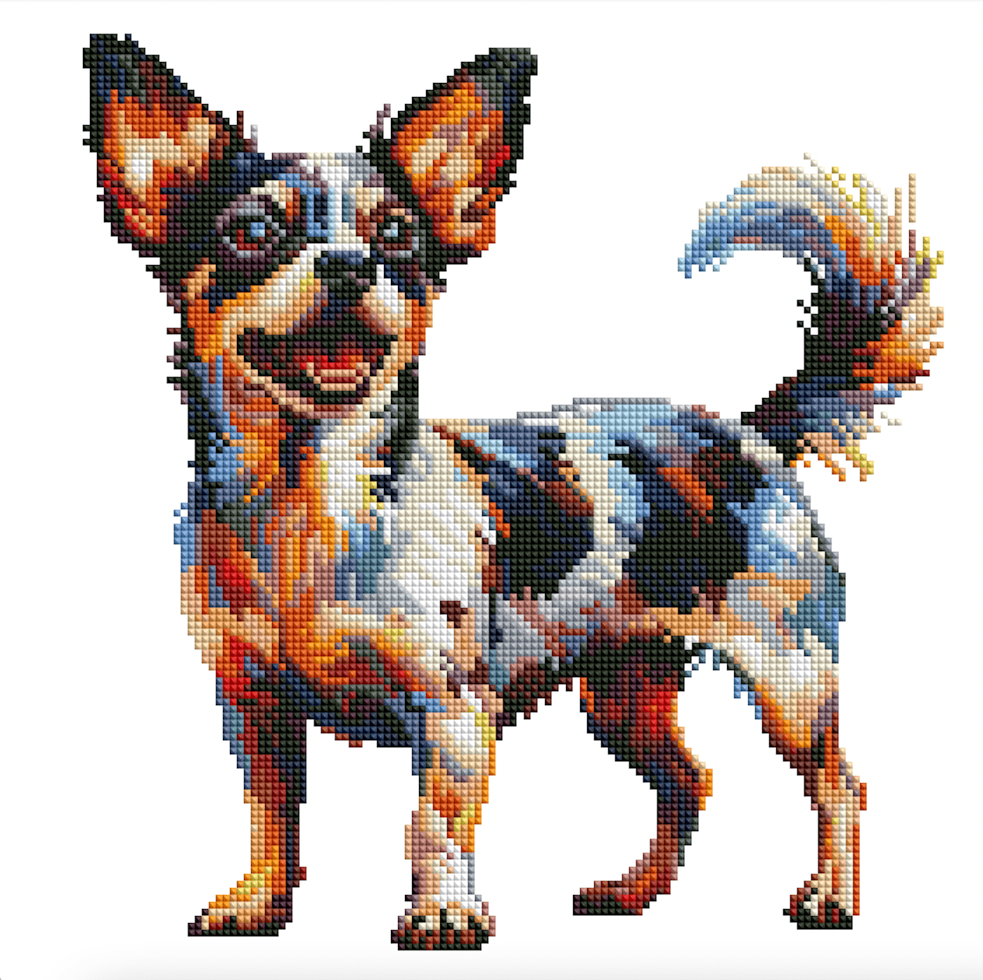 15.7"x15.7" / 40cm x 40cm Rat Terrier Dog - Diamond Painting Kit