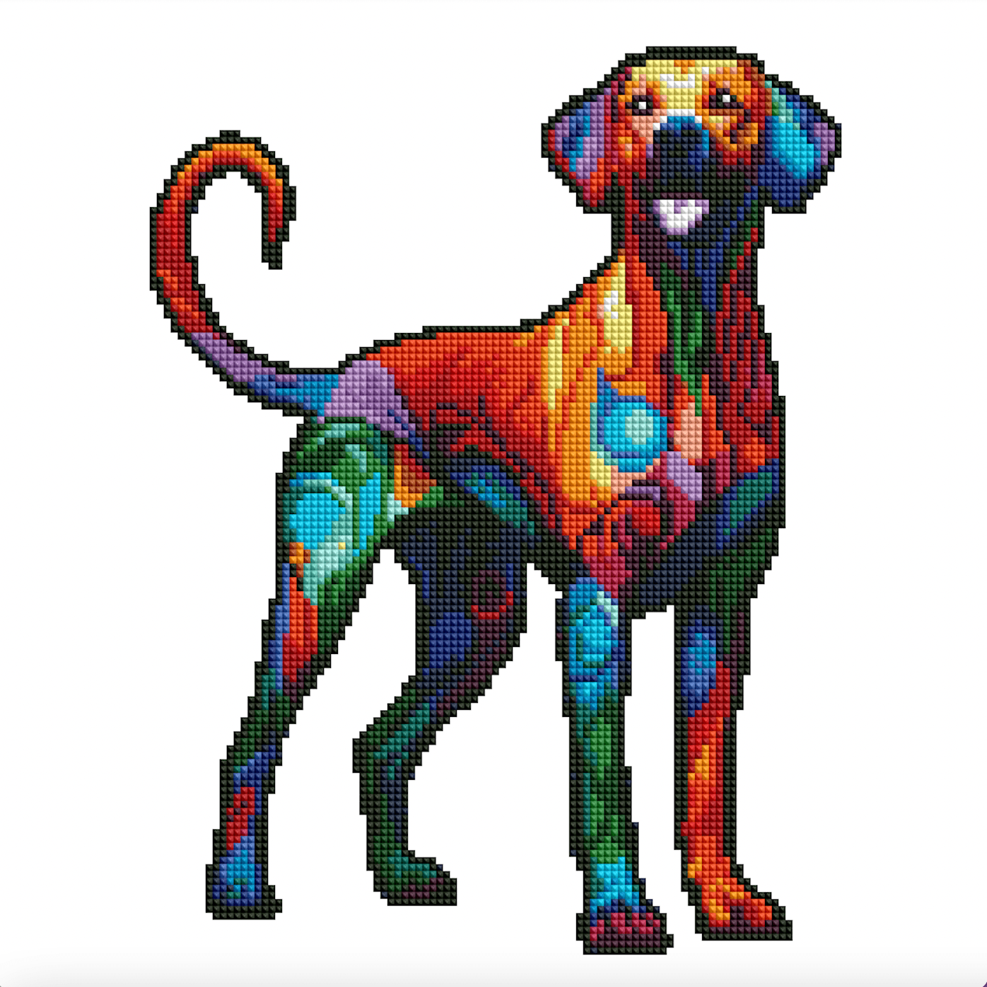 15.7"x15.7" / 40cm x 40cm Rhodesian Ridgeback Dog - Diamond Painting Kit