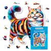 Animal Jigsaw Puzzle > Wooden Jigsaw Puzzle > Jigsaw Puzzle A4 + Paper Box American Bobtail Cat - Jigsaw Puzzle