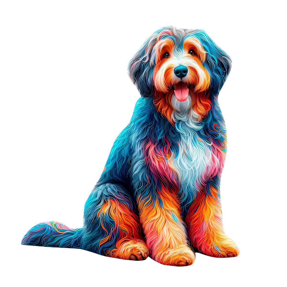 Animal Jigsaw Puzzle > Wooden Jigsaw Puzzle > Jigsaw Puzzle Aussiedoodle Dog - Jigsaw Puzzle