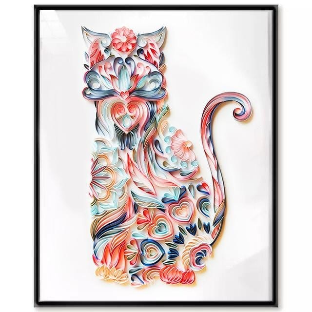 Papier Filigran Malerei Kit - Katze