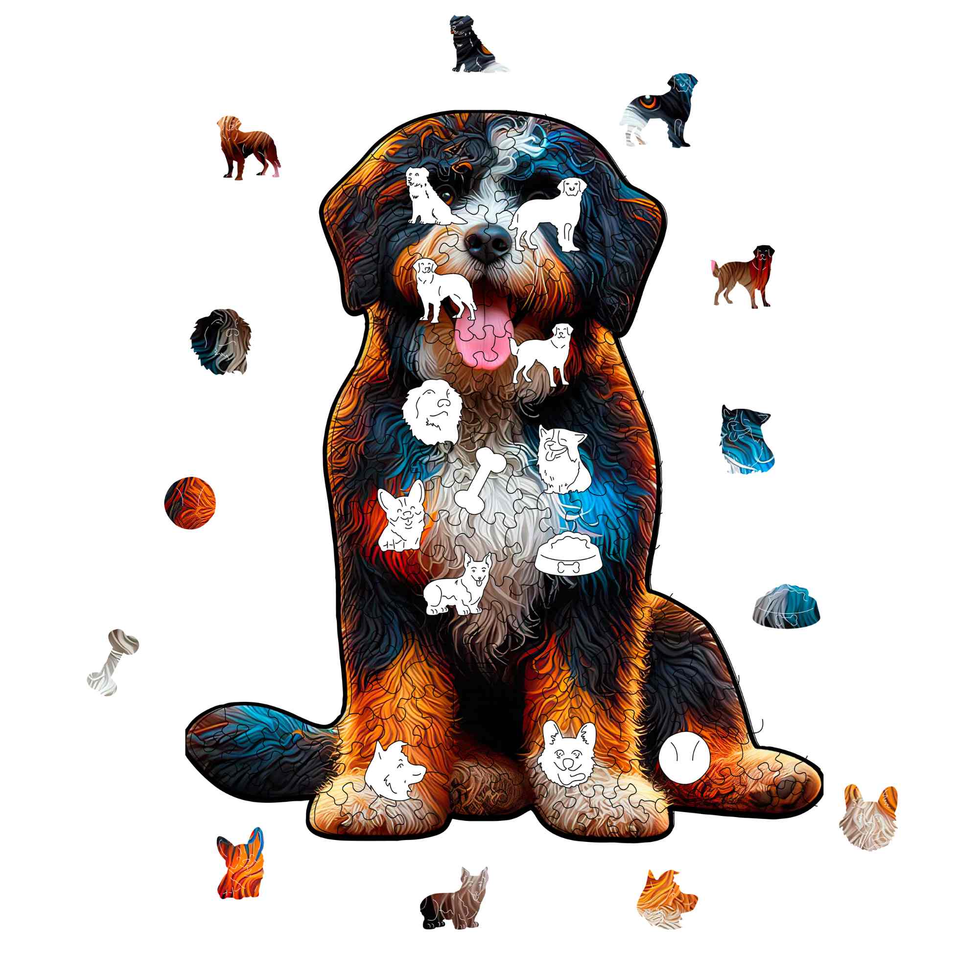 Animal Jigsaw Puzzle > Wooden Jigsaw Puzzle > Jigsaw Puzzle Portuguese Water Dog - Jigsaw Puzzle