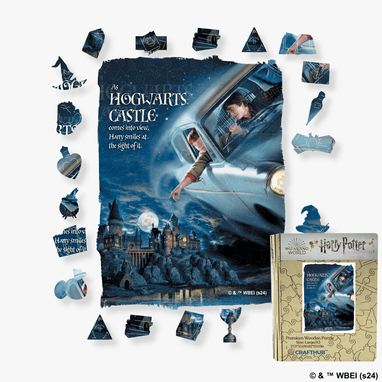 Animal Jigsaw Puzzle > Wooden Jigsaw Puzzle > Jigsaw Puzzle A4 + Wooden Gift Box Harry Potter The Hogwarts Castle Journey Wooden Jigsaw Puzzle