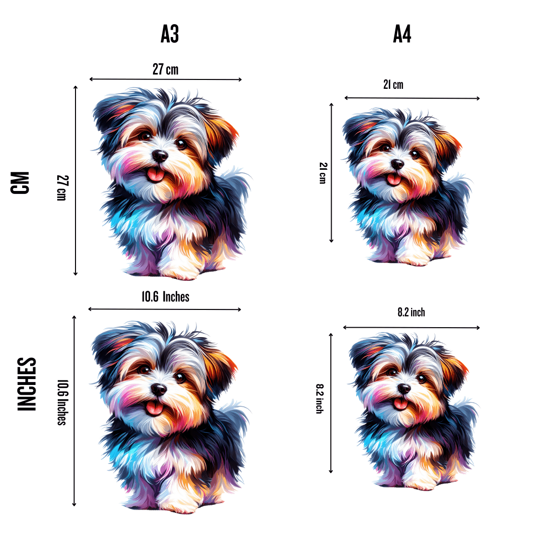 Animal Jigsaw Puzzle > Wooden Jigsaw Puzzle > Jigsaw Puzzle Morkie Dog - Jigsaw Puzzle