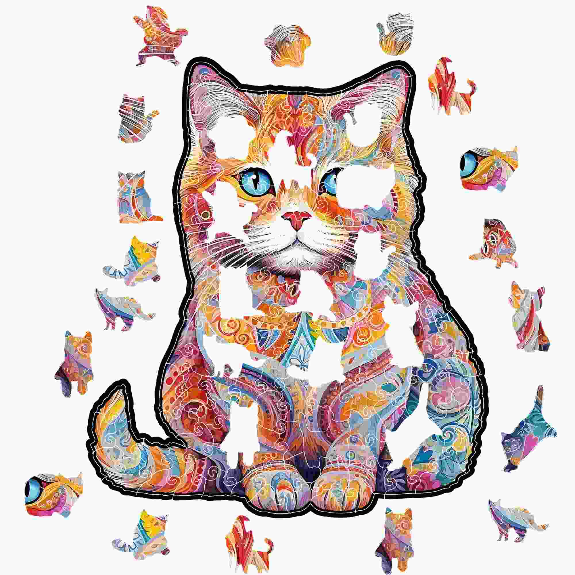 Animal Jigsaw Puzzle > Wooden Jigsaw Puzzle > Jigsaw Puzzle Scottish Cat- Jigsaw Puzzle