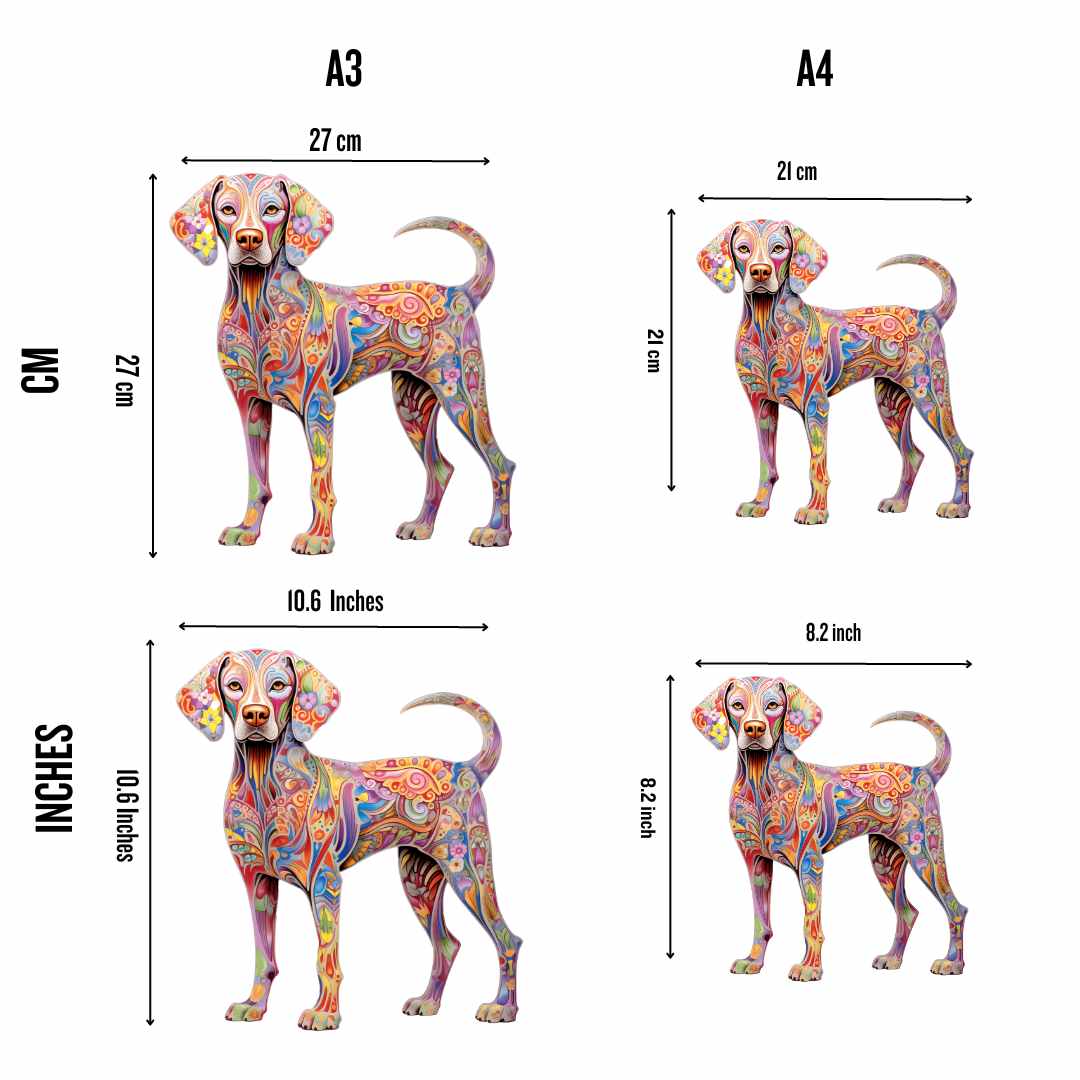 Animal Jigsaw Puzzle > Wooden Jigsaw Puzzle > Jigsaw Puzzle Weimaraner Dog - Jigsaw Puzzle
